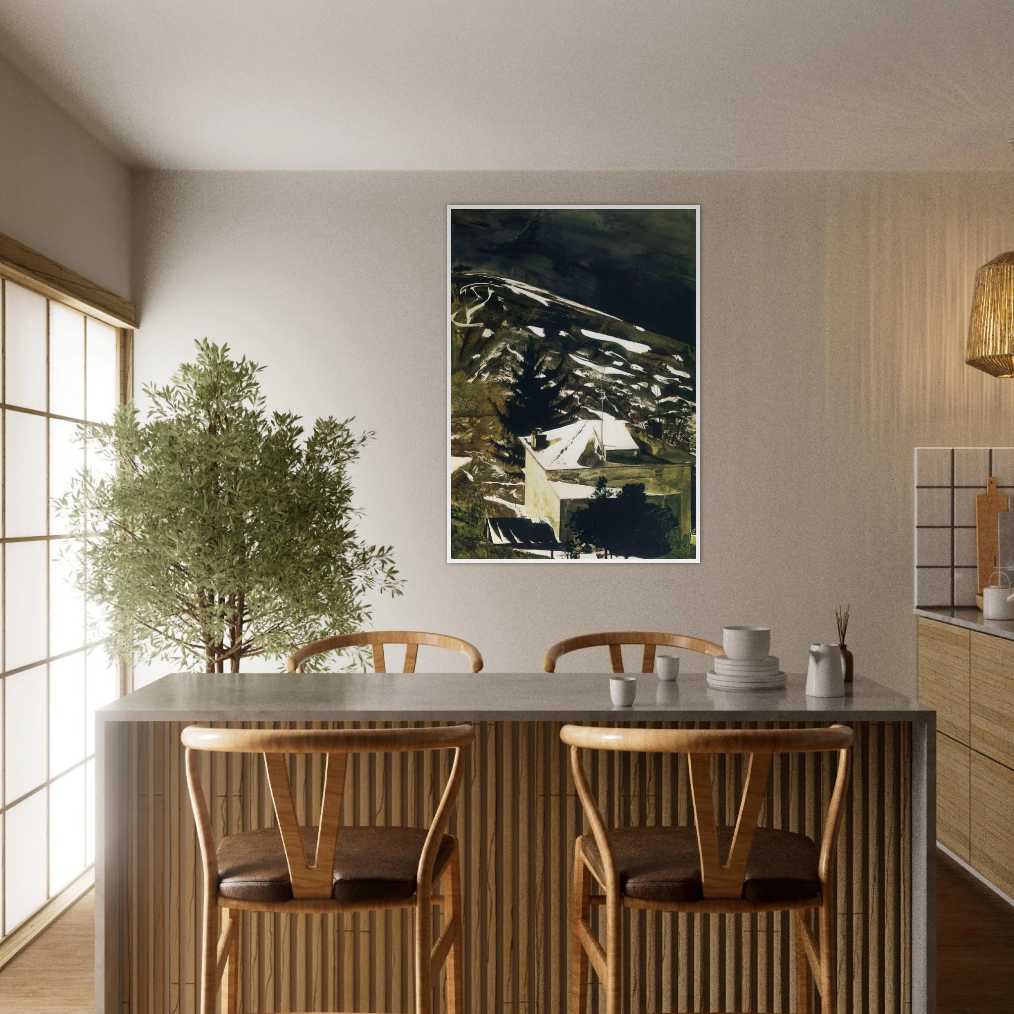WOLF MOON 1975 Framed Poster | Andrew Wyeth Framed Prints Wall Art | Andrew Wyeth Prints