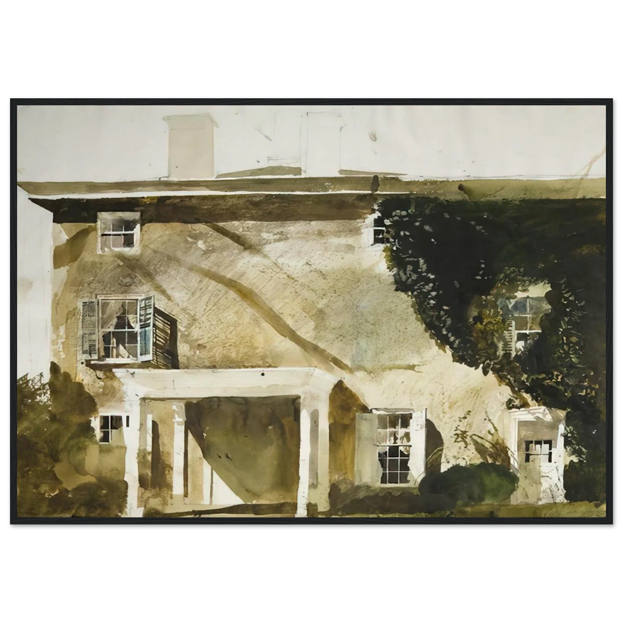 THE HATTON HOUSE 1967 Framed Poster | Andrew Wyeth Framed Prints Wall Art | Andrew Wyeth Prints
