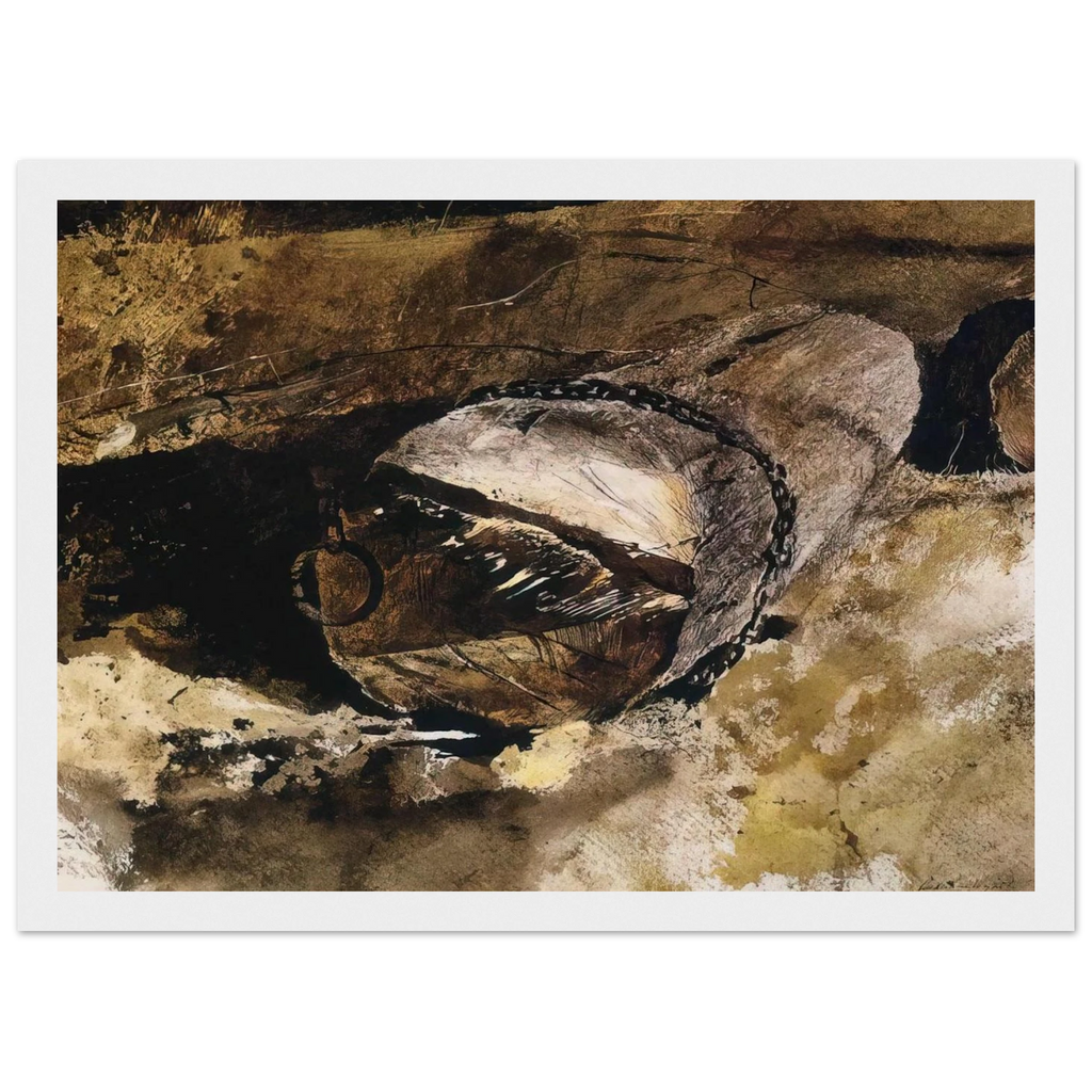 LOG CHAIN Framed Poster | Andrew Wyeth Framed Prints Wall Art | Andrew Wyeth Prints