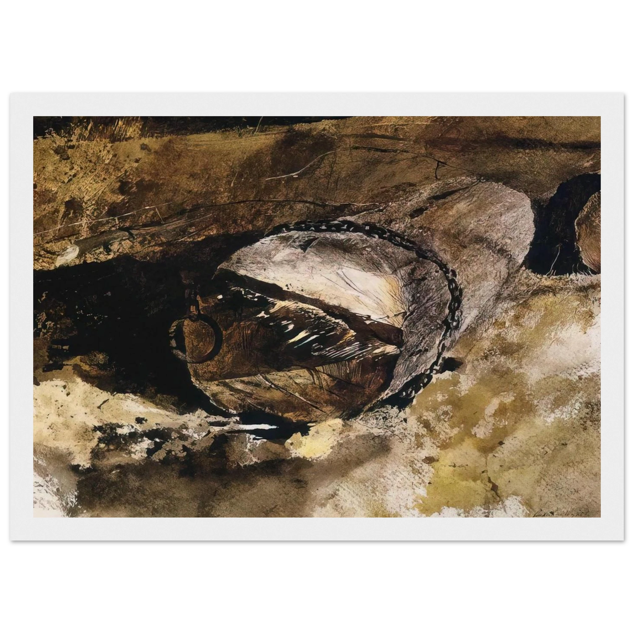 LOG CHAIN Framed Poster | Andrew Wyeth Framed Prints Wall Art | Andrew Wyeth Prints