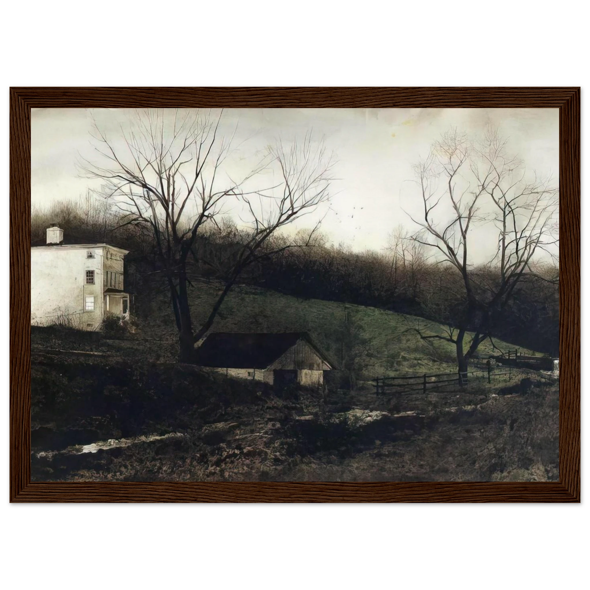 EVENING AT KUERNERS Framed Poster | Andrew Wyeth Framed Prints Wall Art | Andrew Wyeth Prints