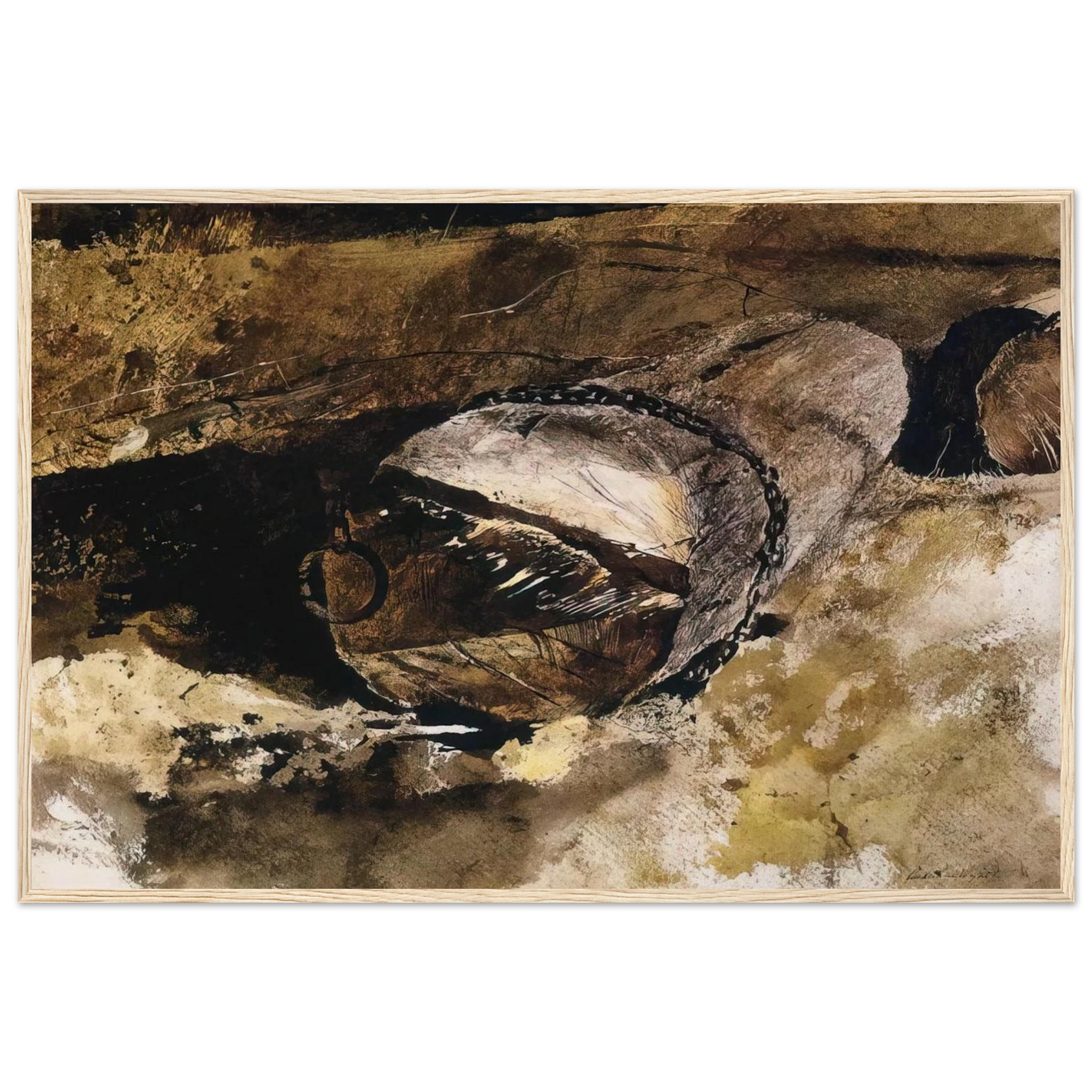 LOG CHAIN Framed Poster | Andrew Wyeth Framed Prints Wall Art | Andrew Wyeth Prints