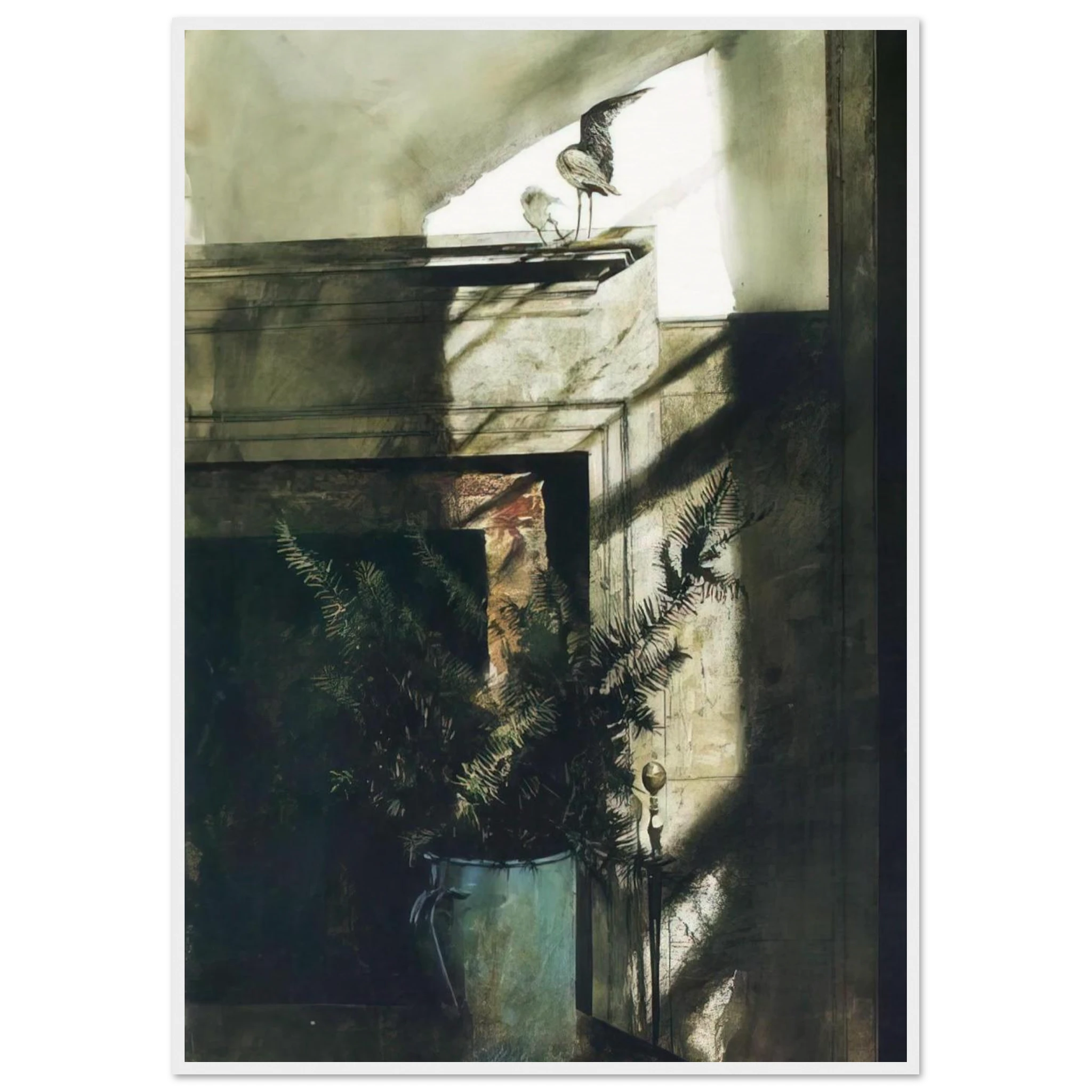 BIRD IN THE HOUSE Framed Poster | Andrew Wyeth Framed Prints Wall Art | Andrew Wyeth Prints