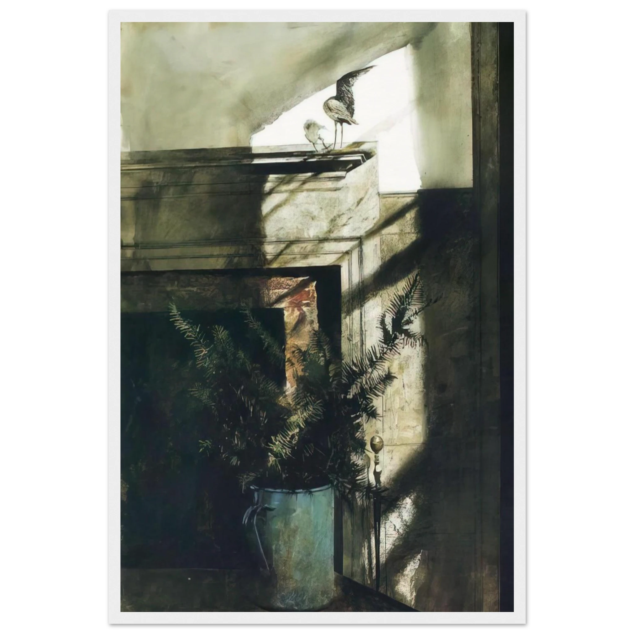 BIRD IN THE HOUSE Framed Poster | Andrew Wyeth Framed Prints Wall Art | Andrew Wyeth Prints