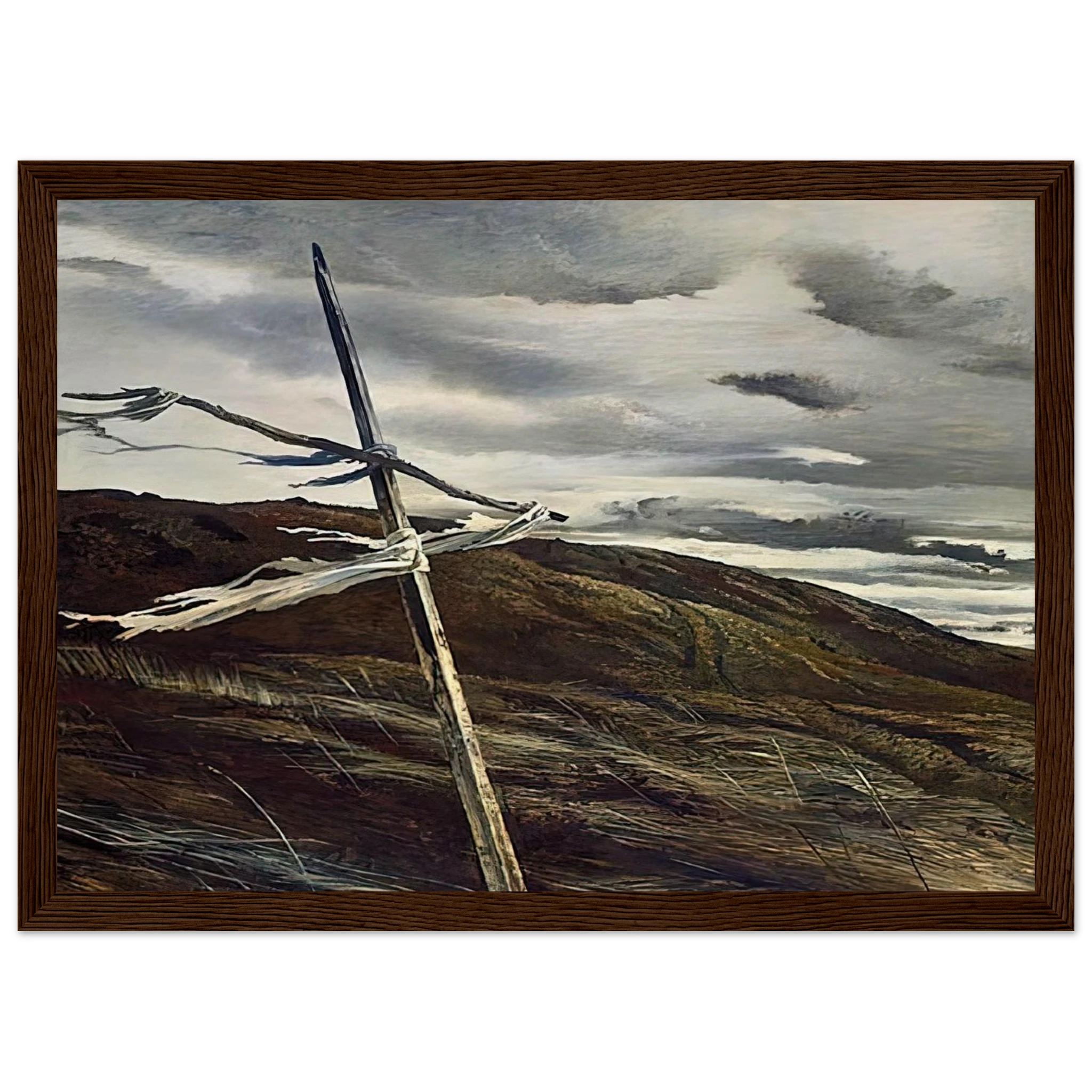 DODGES RIDGE 1947 Framed Poster | Andrew Wyeth Framed Prints Wall Art | Andrew Wyeth Prints