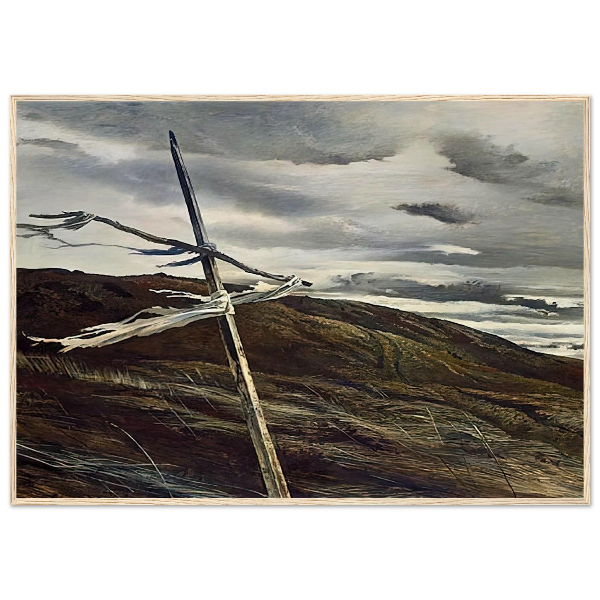 DODGES RIDGE 1947 Framed Poster | Andrew Wyeth Framed Prints Wall Art | Andrew Wyeth Prints