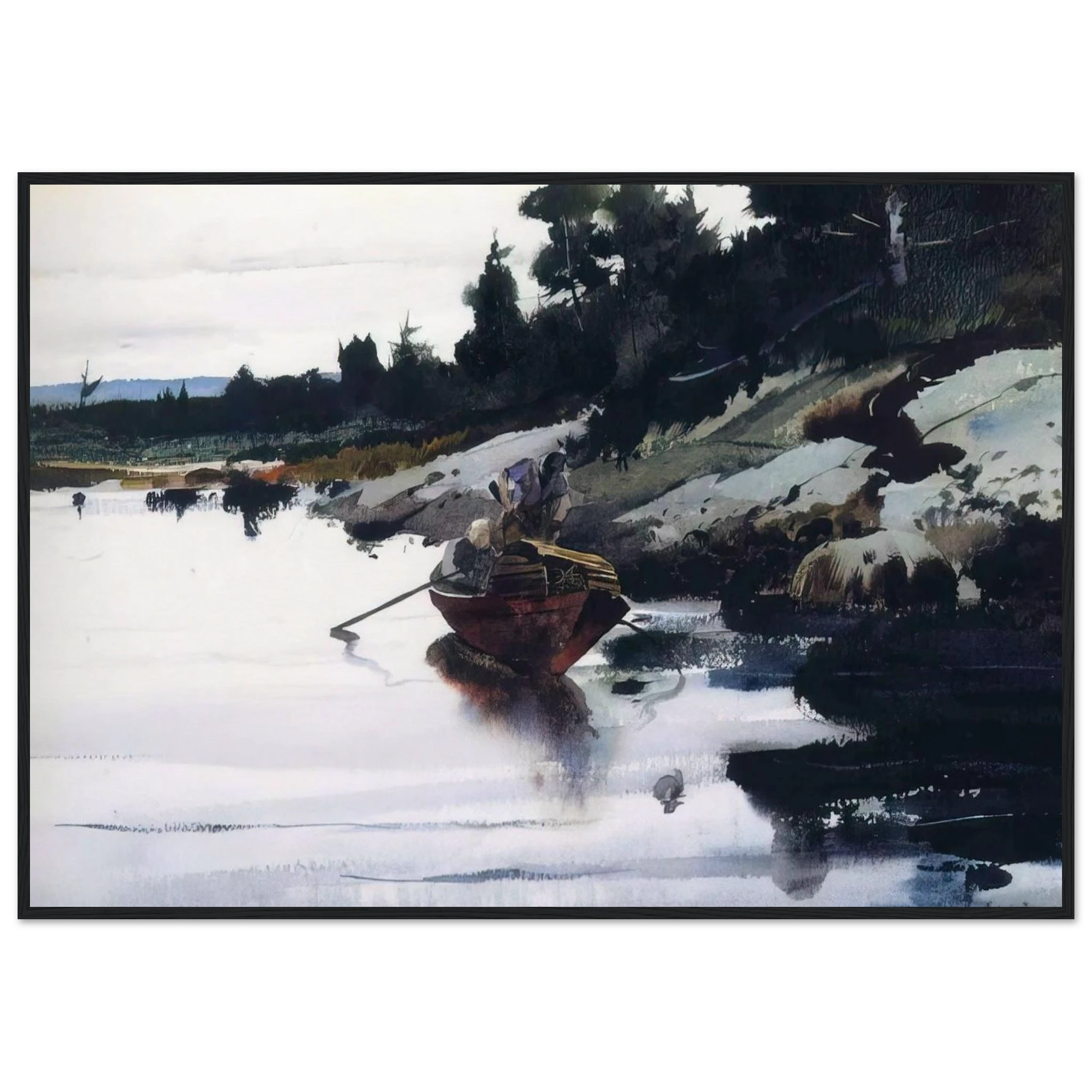 TURKEY COVE LEDGE Framed Poster | Andrew Wyeth Framed Prints Wall Art | Andrew Wyeth Prints