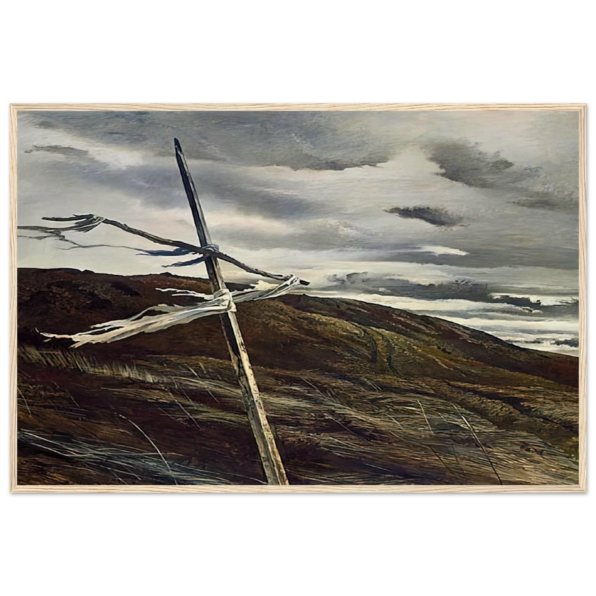 DODGES RIDGE 1947 Framed Poster | Andrew Wyeth Framed Prints Wall Art | Andrew Wyeth Prints