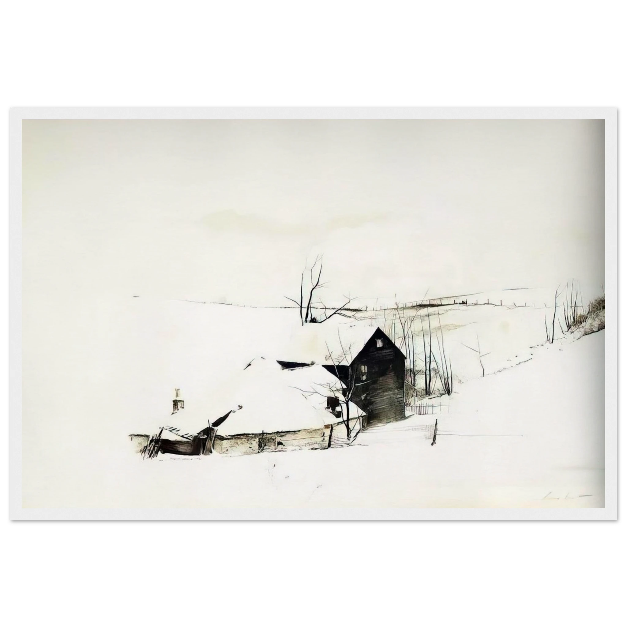 THE CORNER Framed Poster | Andrew Wyeth Framed Prints Wall Art | Andrew Wyeth Prints