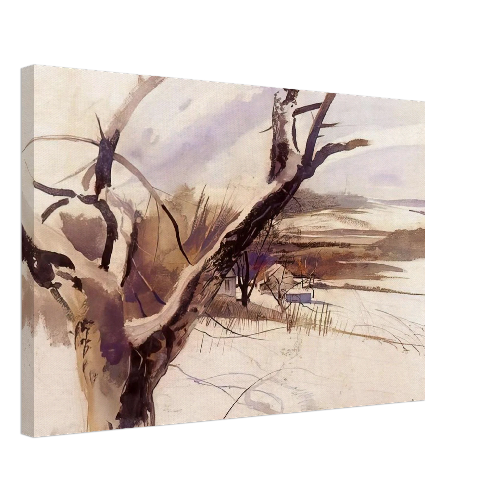 WINTER FARM SCENE Canvas | Andrew Wyeth Canvas | Andrew Wyeth Prints