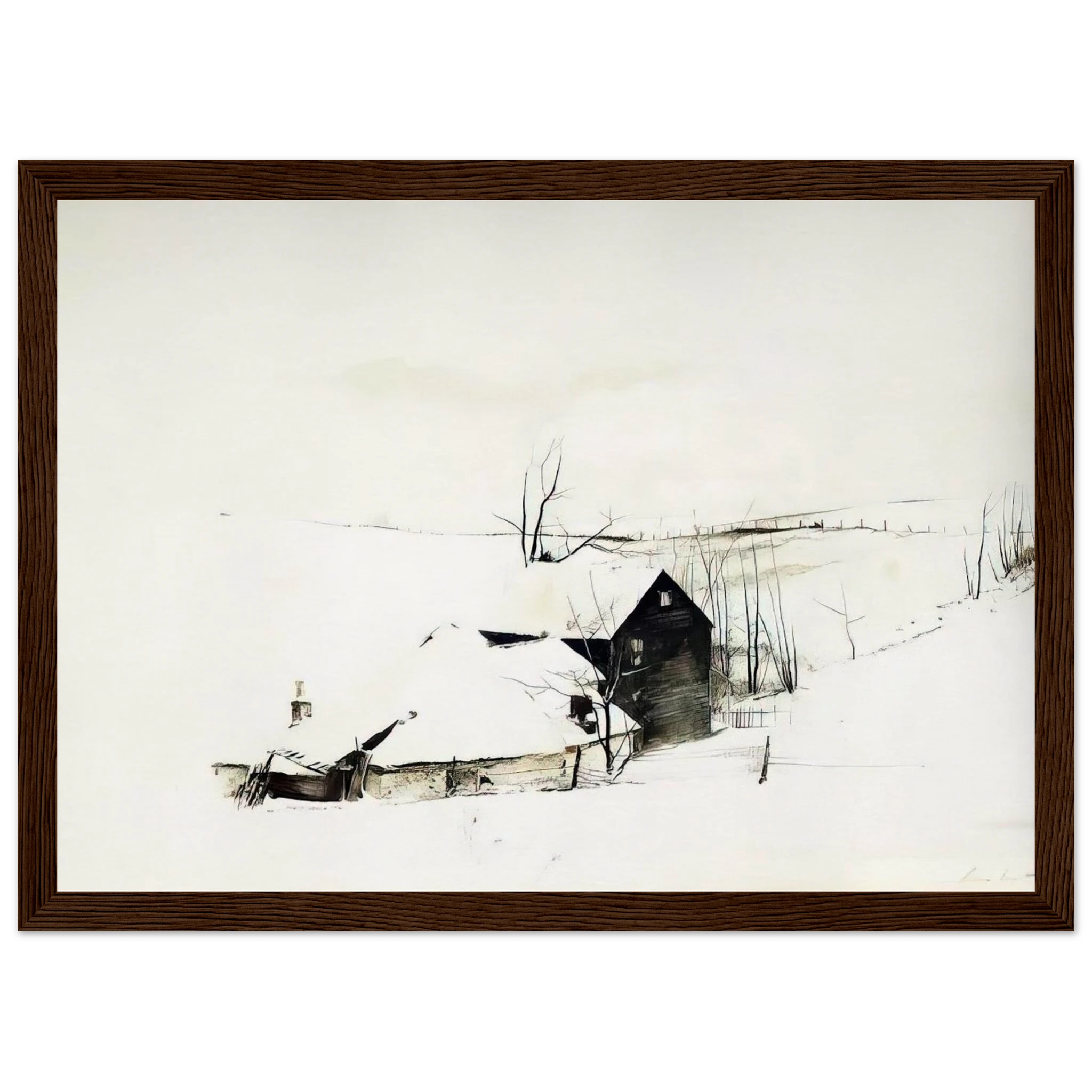 THE CORNER Framed Poster | Andrew Wyeth Framed Prints Wall Art | Andrew Wyeth Prints