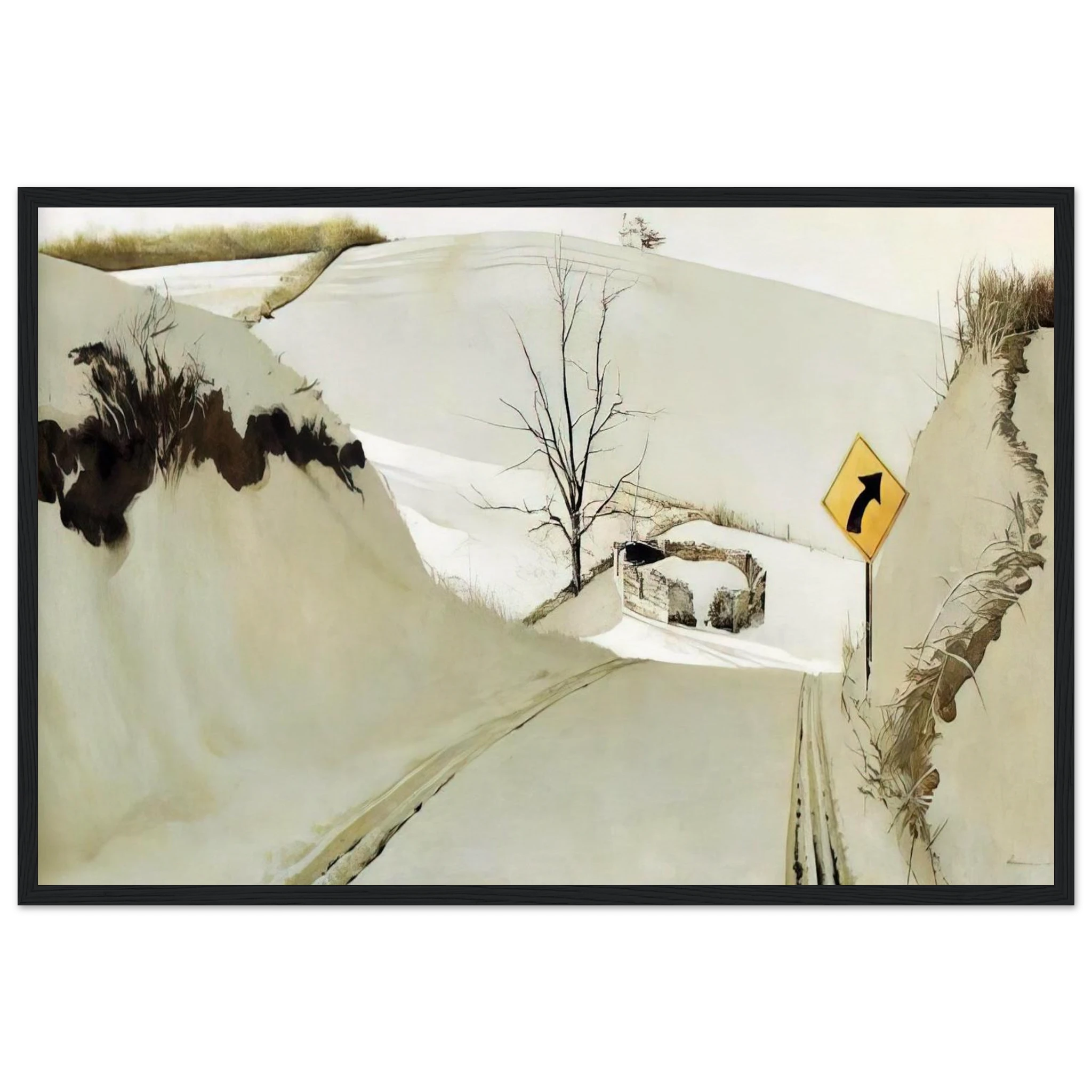 RING ROAD Framed Poster | Andrew Wyeth Framed Prints Wall Art | Andrew Wyeth Prints