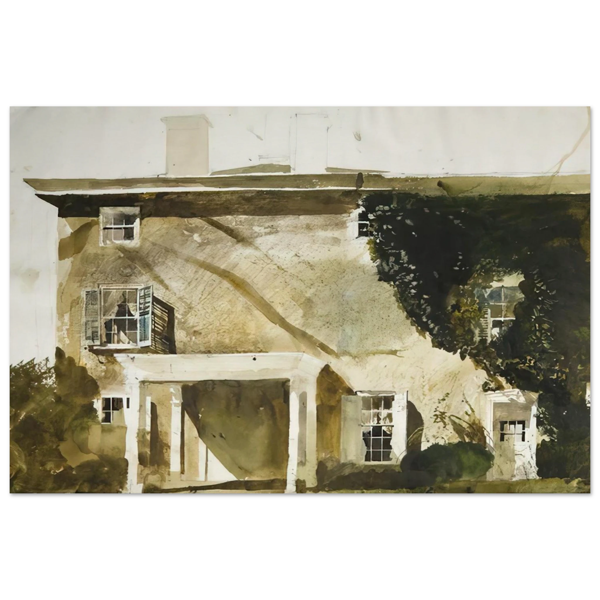 THE HATTON HOUSE 1967 Poster | Andrew Wyeth Poster | Andrew Wyeth Prints