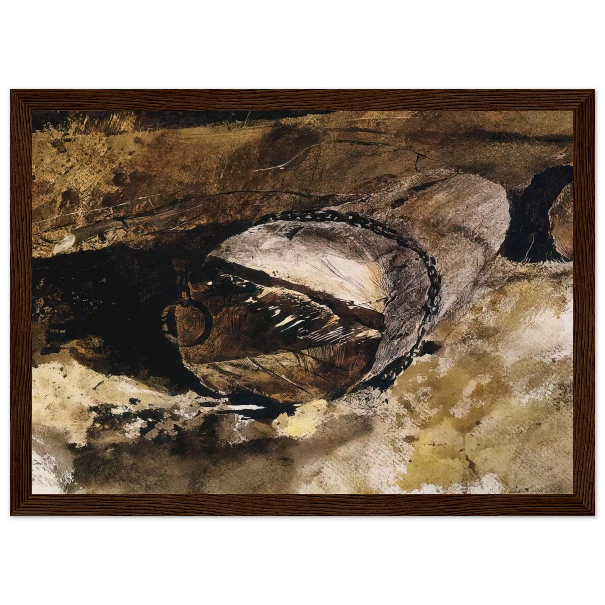 LOG CHAIN Framed Poster | Andrew Wyeth Framed Prints Wall Art | Andrew Wyeth Prints