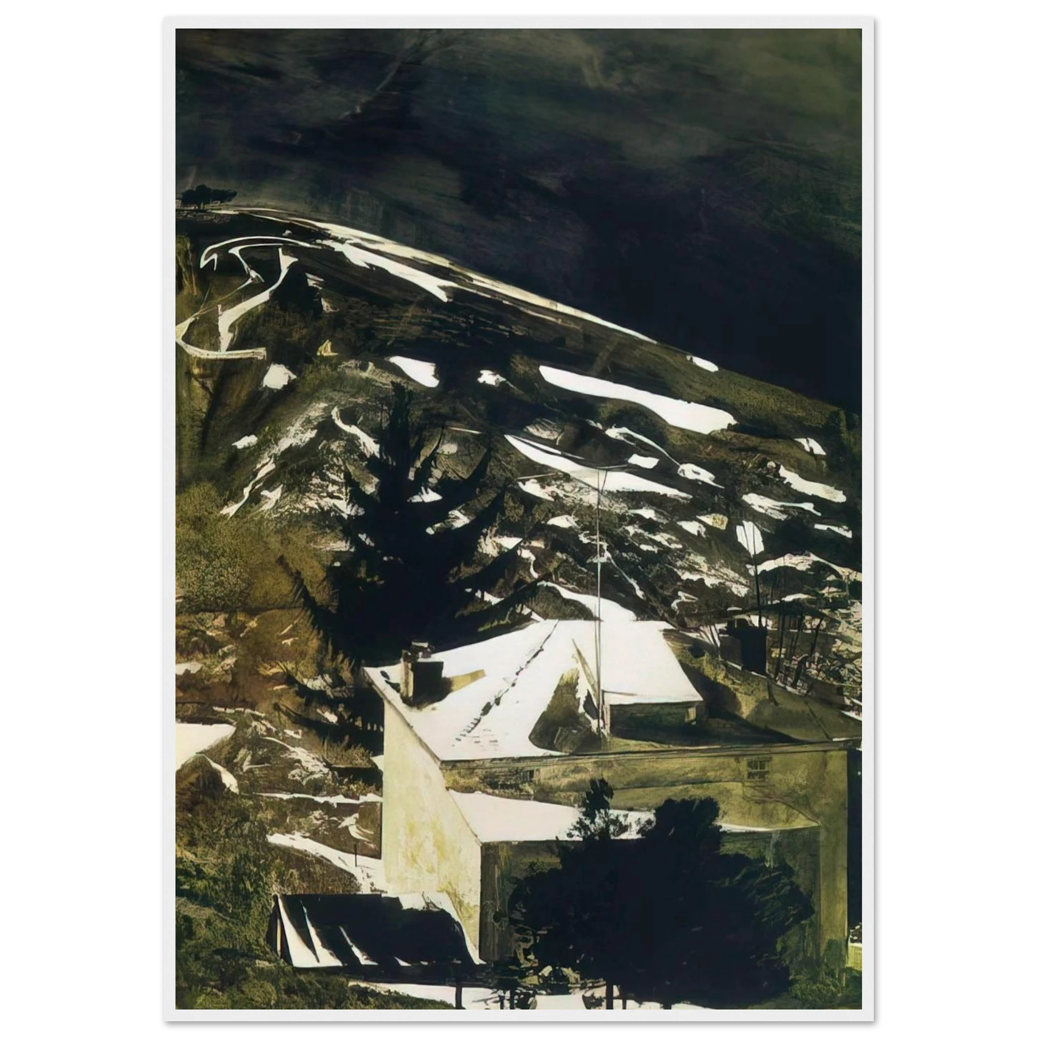 WOLF MOON 1975 Framed Poster | Andrew Wyeth Framed Prints Wall Art | Andrew Wyeth Prints