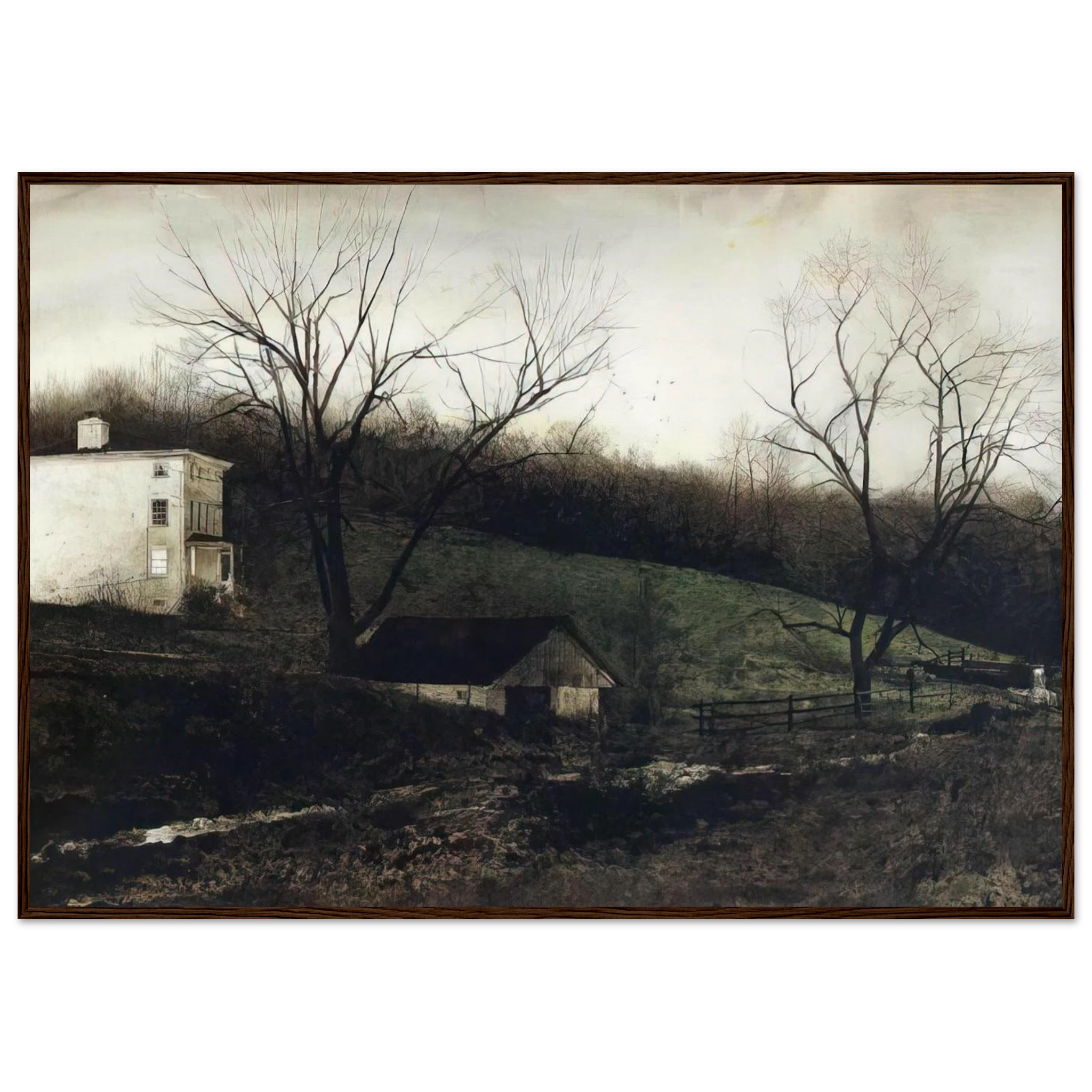 EVENING AT KUERNERS Framed Poster | Andrew Wyeth Framed Prints Wall Art | Andrew Wyeth Prints