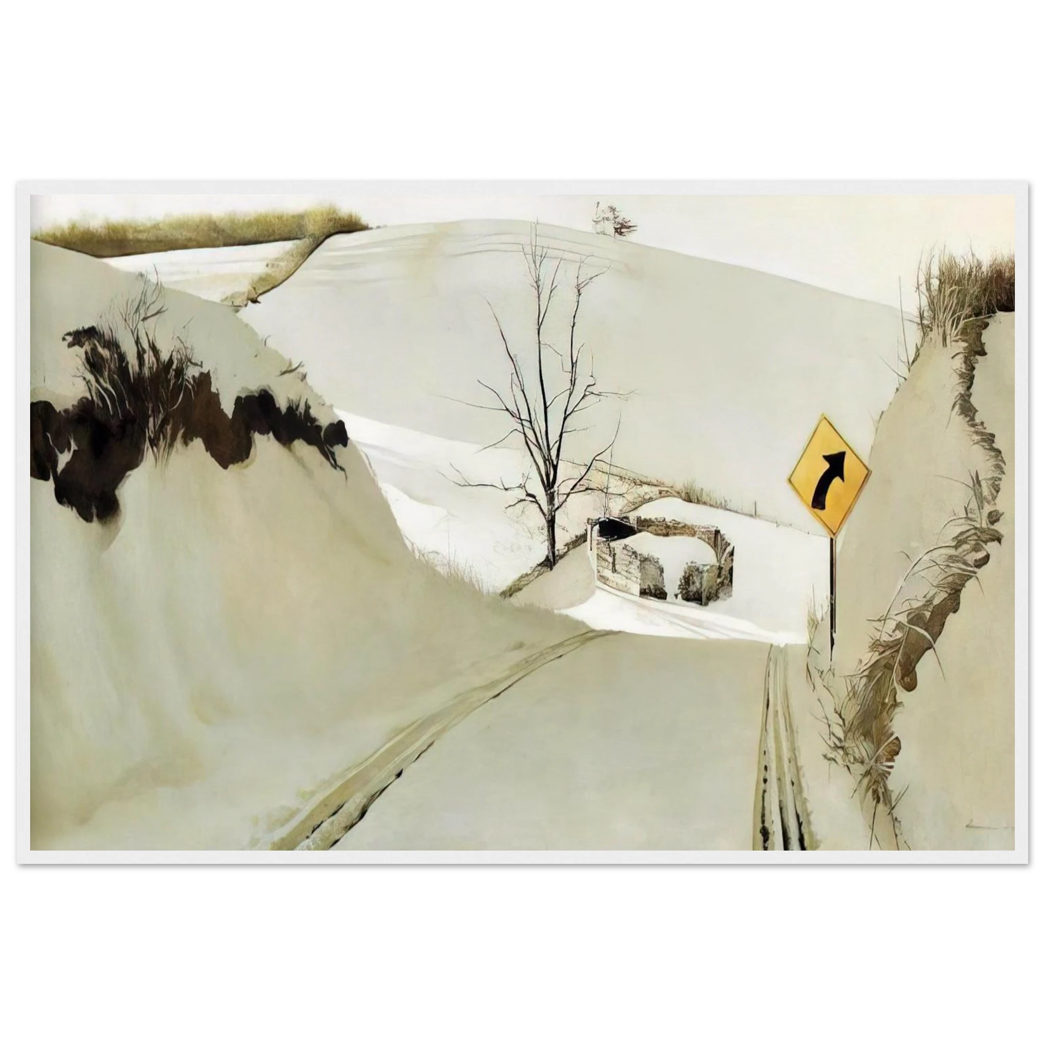 RING ROAD Framed Poster | Andrew Wyeth Framed Prints Wall Art | Andrew Wyeth Prints