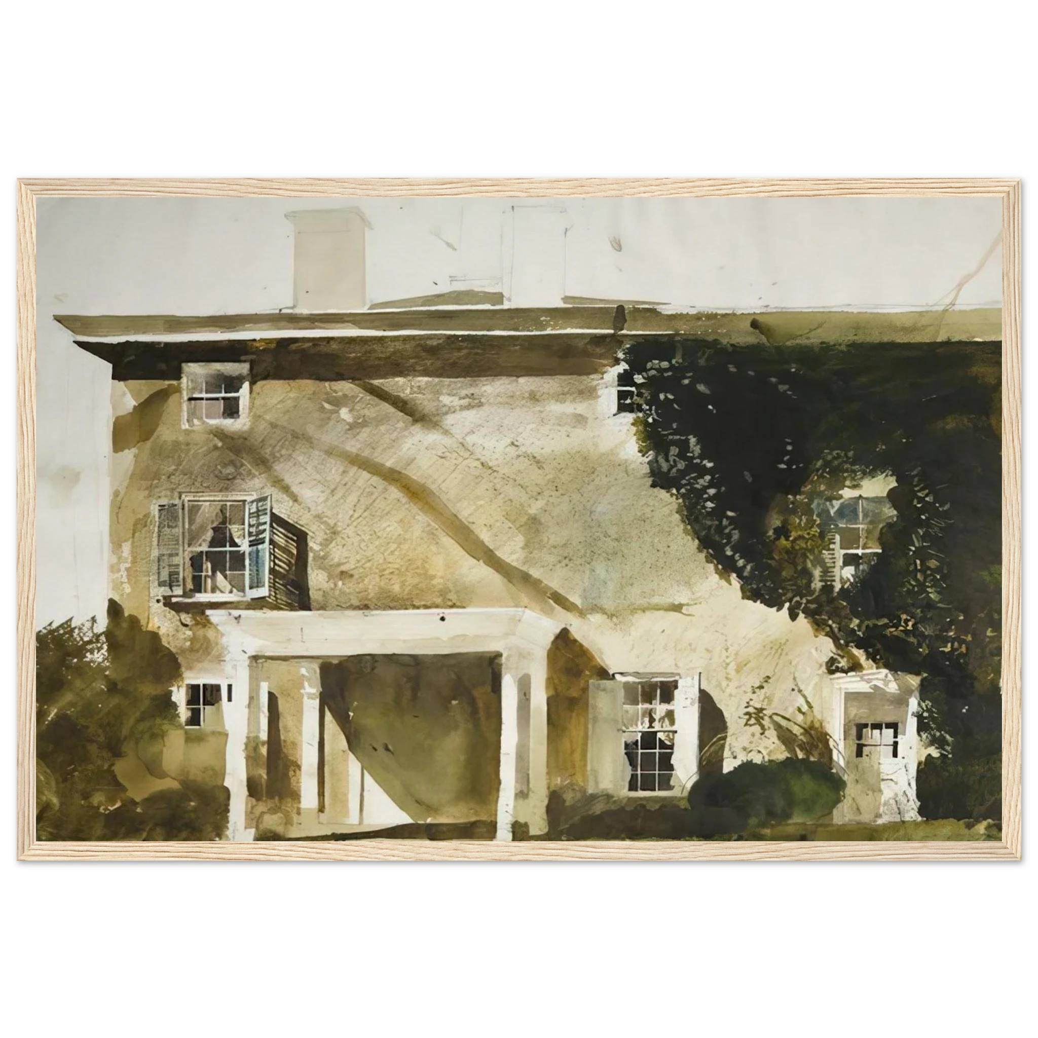 THE HATTON HOUSE 1967 Framed Poster | Andrew Wyeth Framed Prints Wall Art | Andrew Wyeth Prints