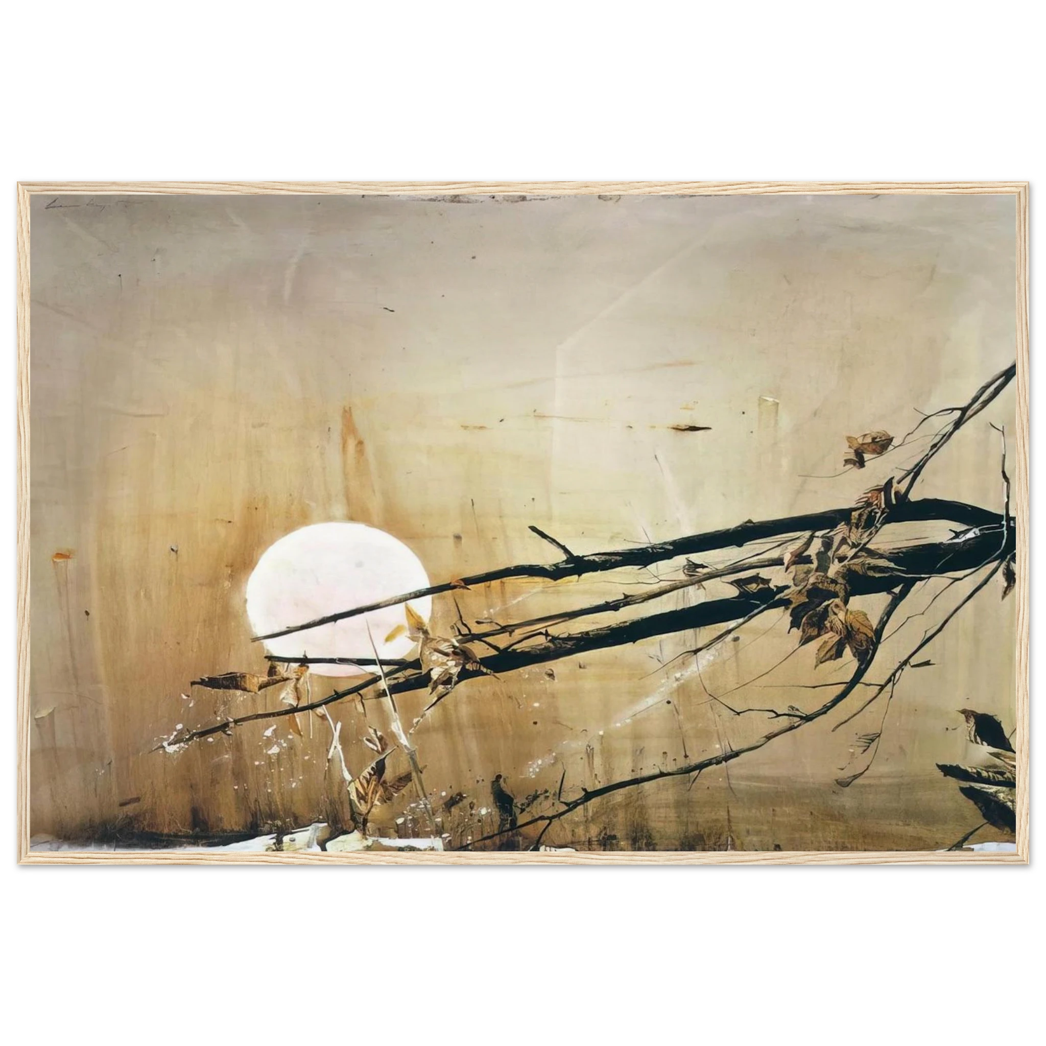 FULL MOON 1980 Framed Poster | Andrew Wyeth Framed Prints Wall Art | Andrew Wyeth Prints