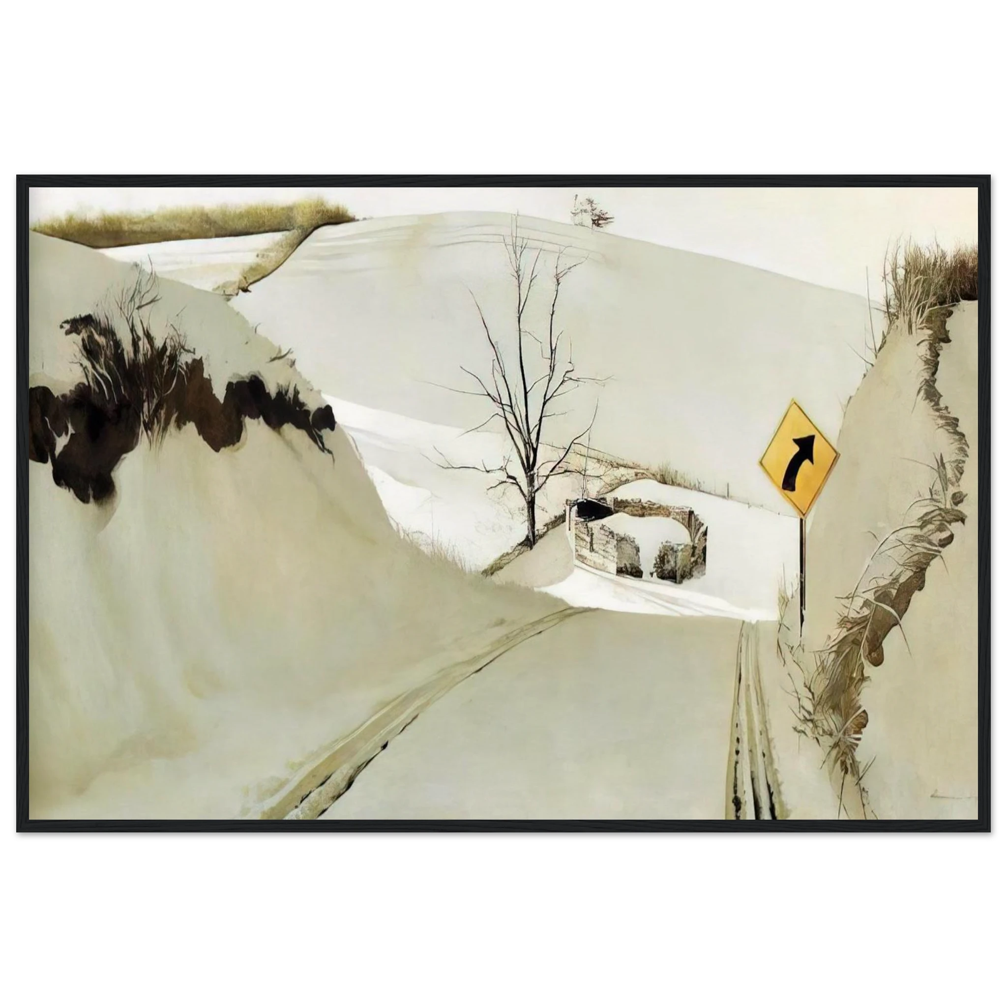 RING ROAD Framed Poster | Andrew Wyeth Framed Prints Wall Art | Andrew Wyeth Prints