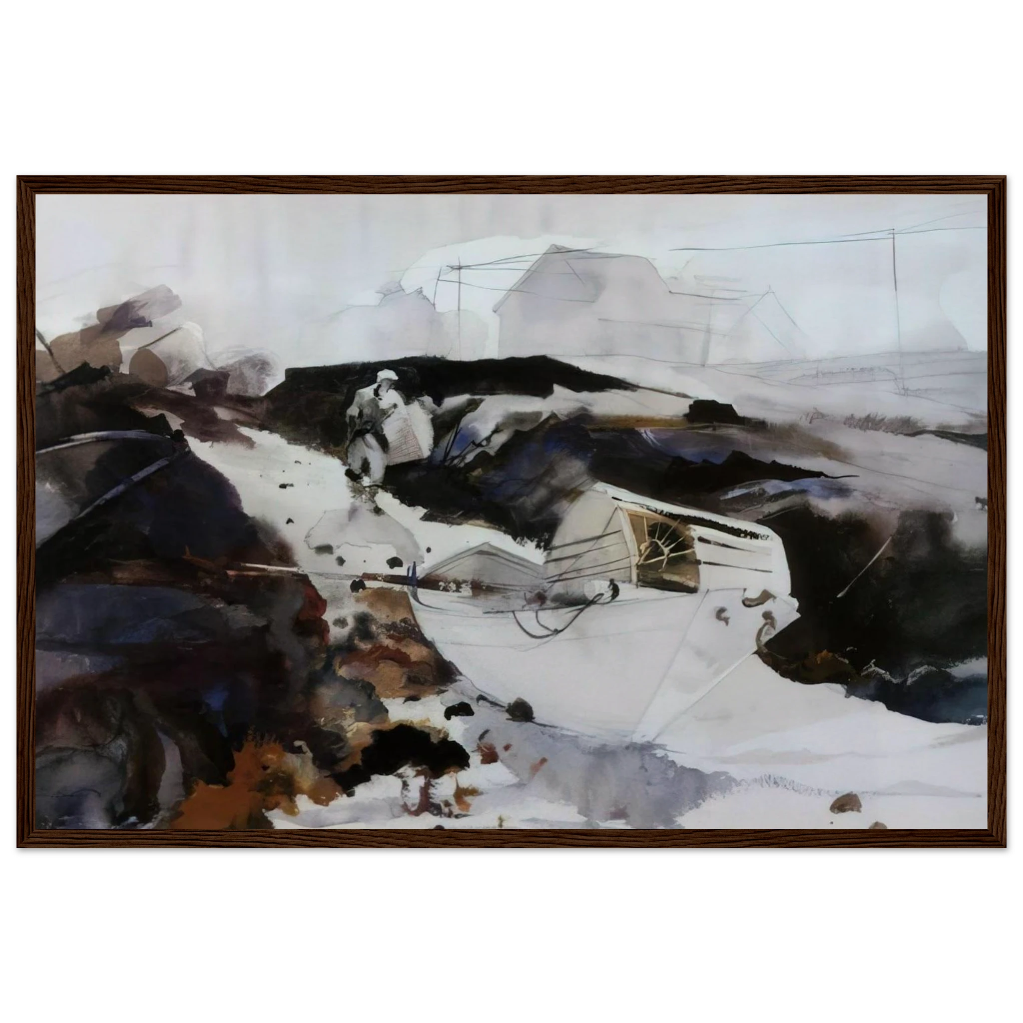 THE WHITE DORY 1941 Framed Poster | Andrew Wyeth Framed Prints Wall Art | Andrew Wyeth Prints