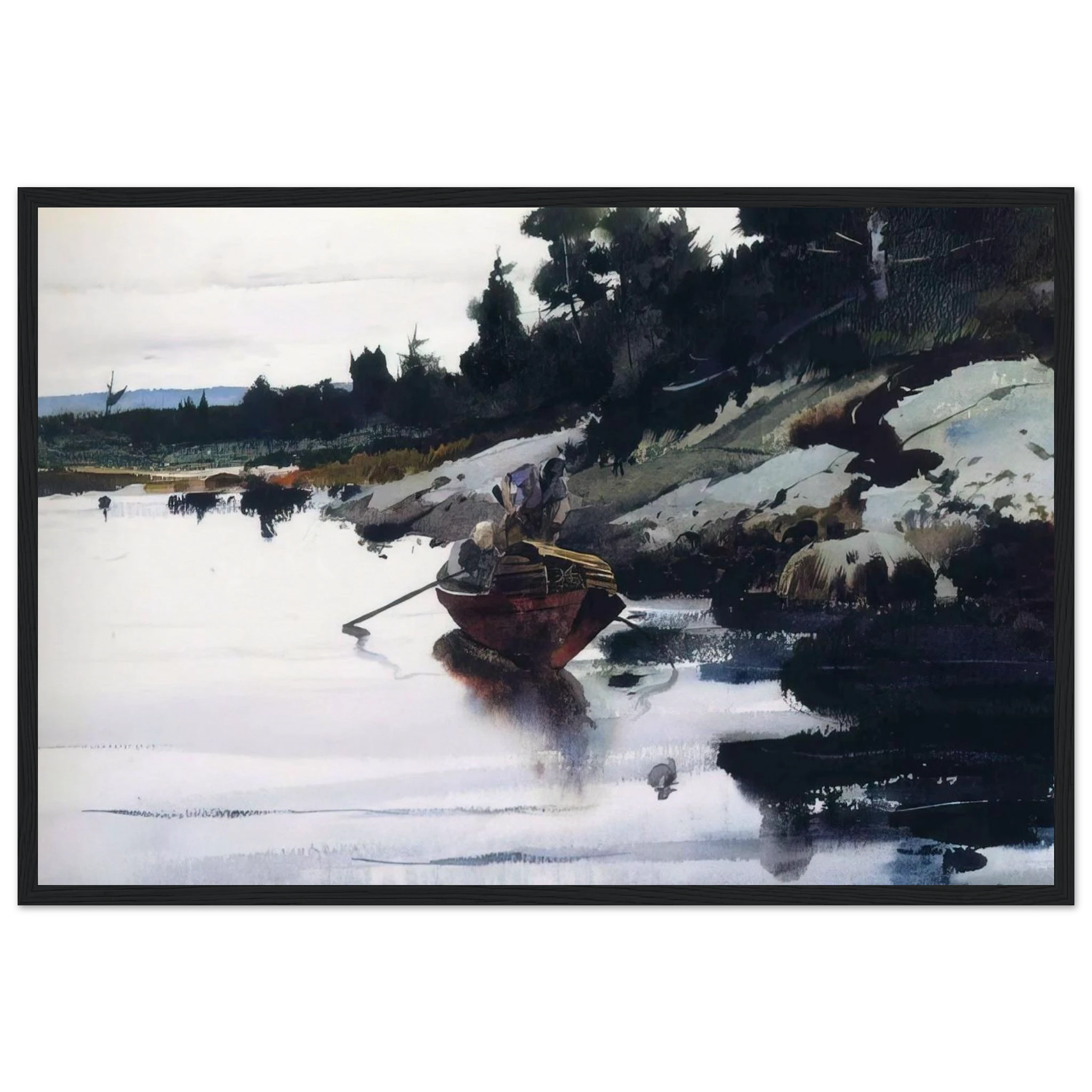 TURKEY COVE LEDGE Framed Poster | Andrew Wyeth Framed Prints Wall Art | Andrew Wyeth Prints