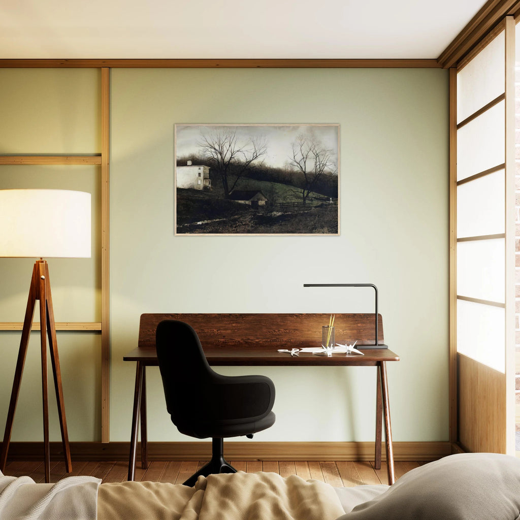 EVENING AT KUERNERS Framed Poster | Andrew Wyeth Framed Prints Wall Art | Andrew Wyeth Prints