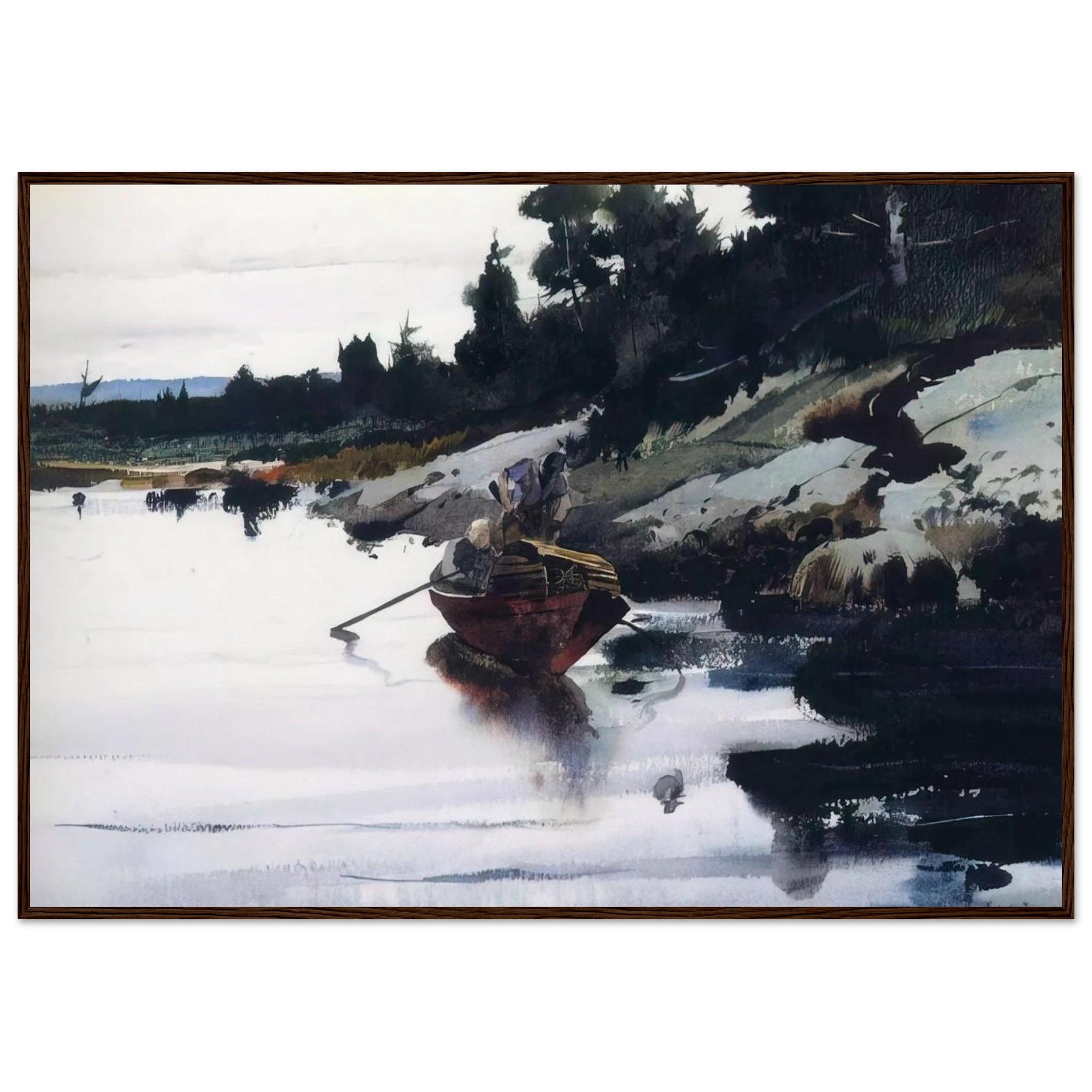 TURKEY COVE LEDGE Framed Poster | Andrew Wyeth Framed Prints Wall Art | Andrew Wyeth Prints
