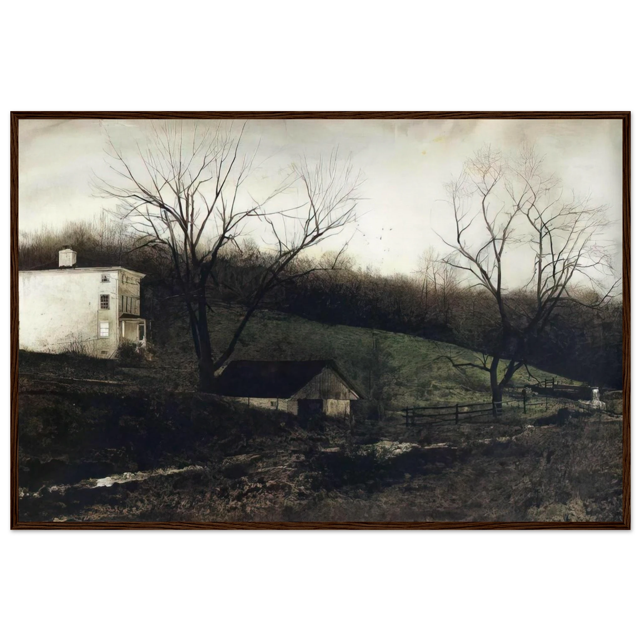 EVENING AT KUERNERS Framed Poster | Andrew Wyeth Framed Prints Wall Art | Andrew Wyeth Prints