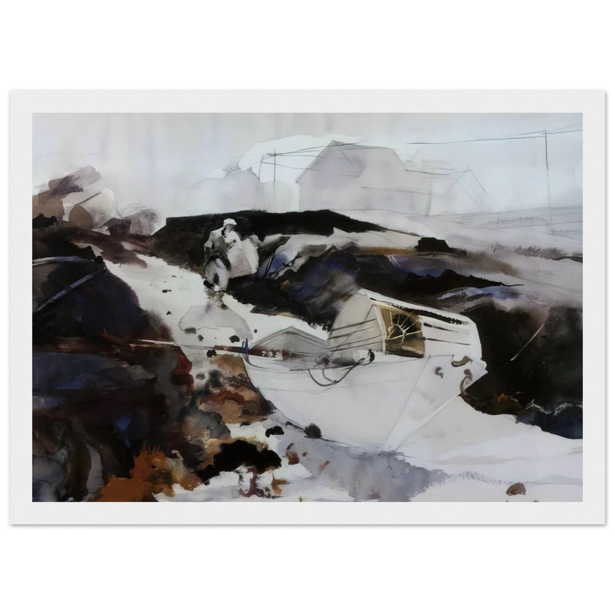 THE WHITE DORY 1941 Framed Poster | Andrew Wyeth Framed Prints Wall Art | Andrew Wyeth Prints