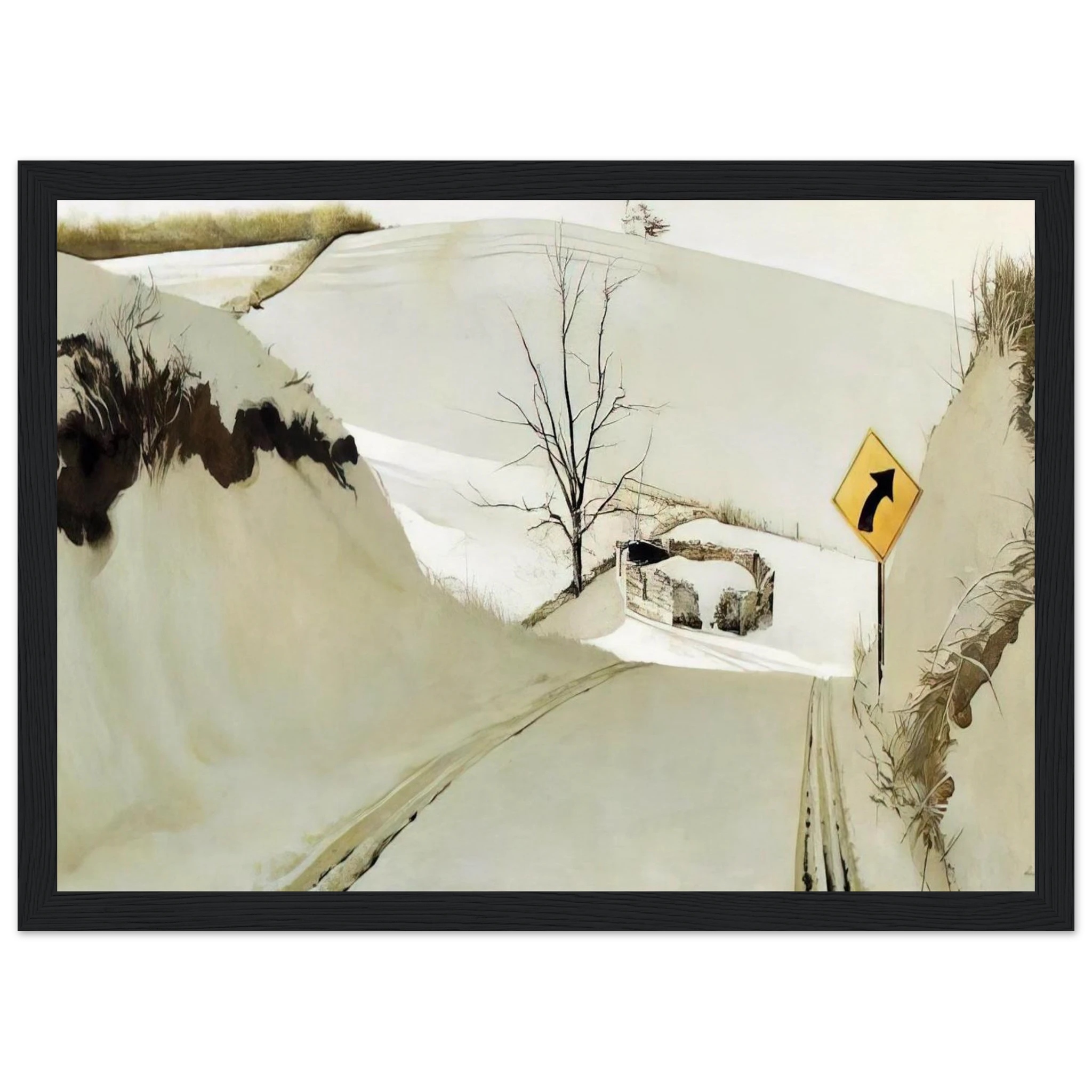 RING ROAD Framed Poster | Andrew Wyeth Framed Prints Wall Art | Andrew Wyeth Prints